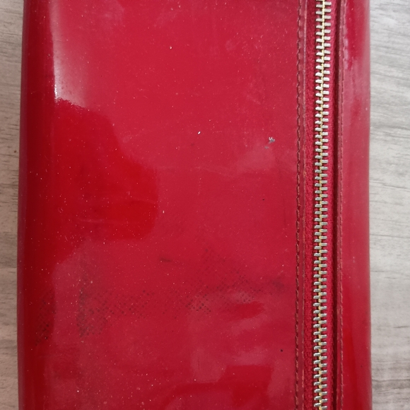 Auth PRADA Pink Patent Leather Gold-Tone Logo Womens Long Wallet - Picture 7 of 16